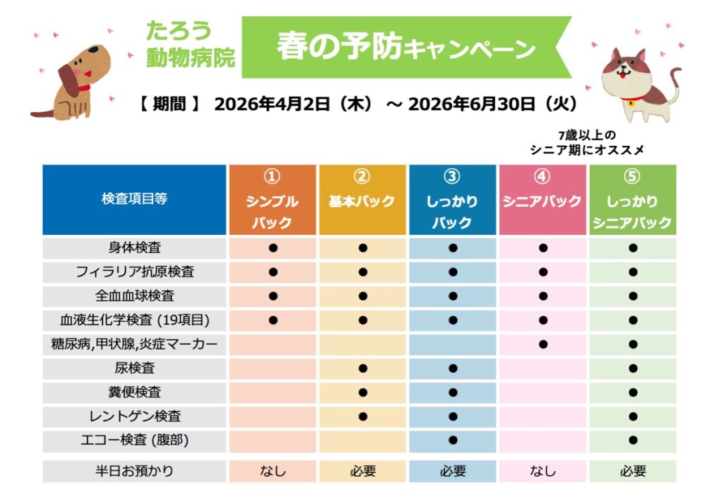 春の健診キャンペーン